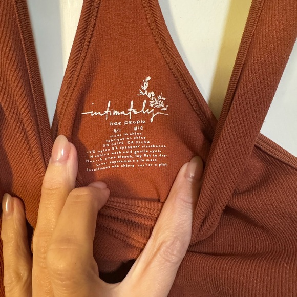 Free People Burnt Orange Crop Tank Top - Picture 2 of 3